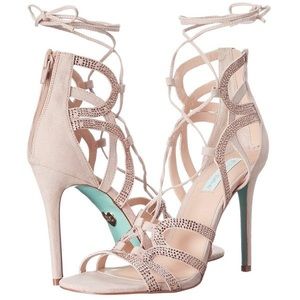 Gold Betsey Johnson Strappy High Heels Sz 7.5